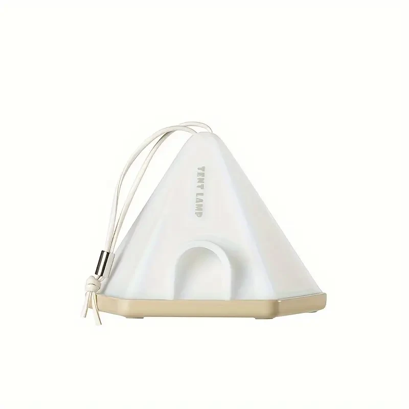 1pc Tent-Shaped LED Pendant Light  USB Rechargeable 1200mAh Lithium Battery, Multi-Mode Mood Lighting for Bedroom, Home, Office Decor, Desk & Scene Decoration
