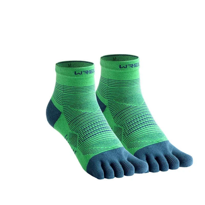 Men's And Women's Professional Sports Toe Socks Green