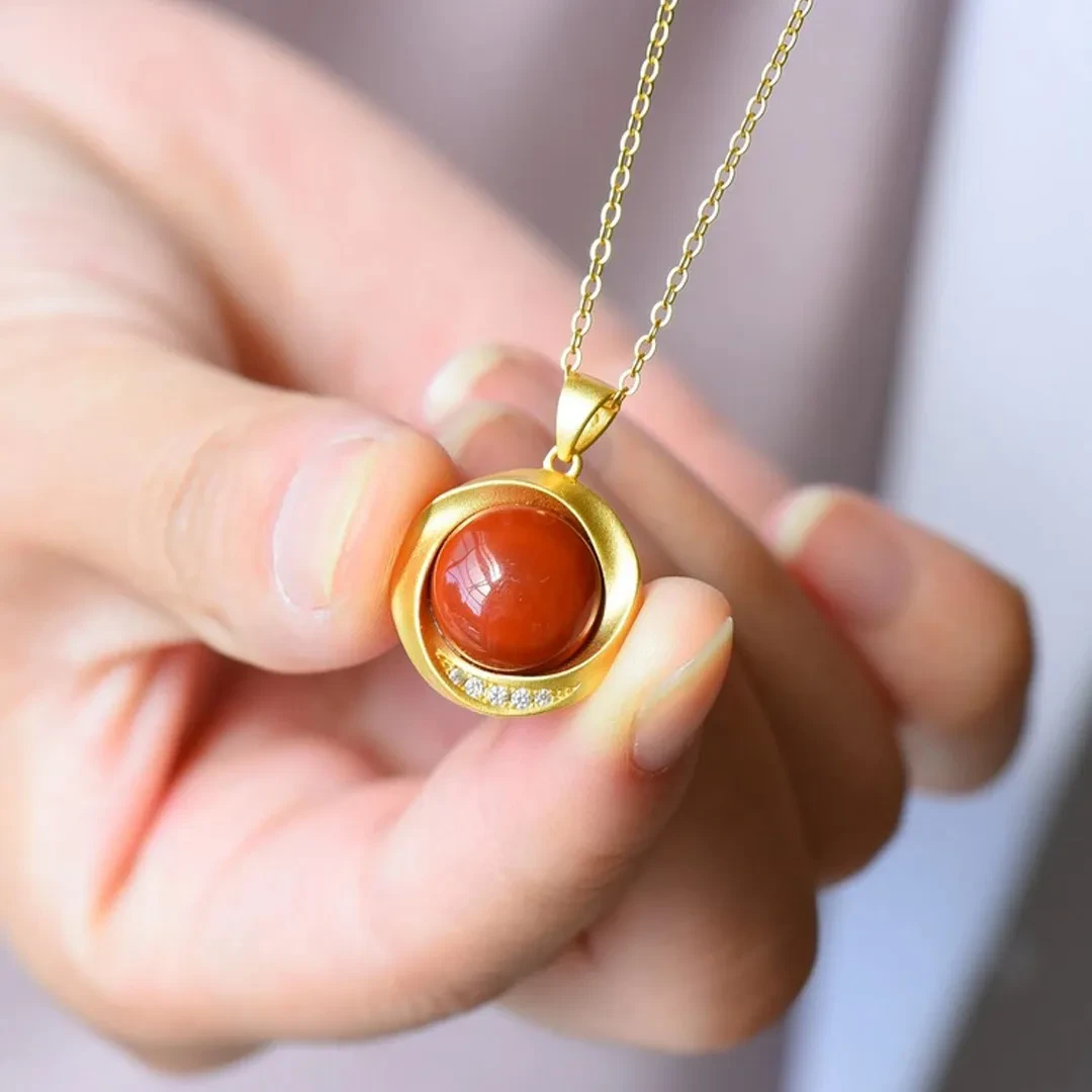 Natural Southern Red Agate Necklace