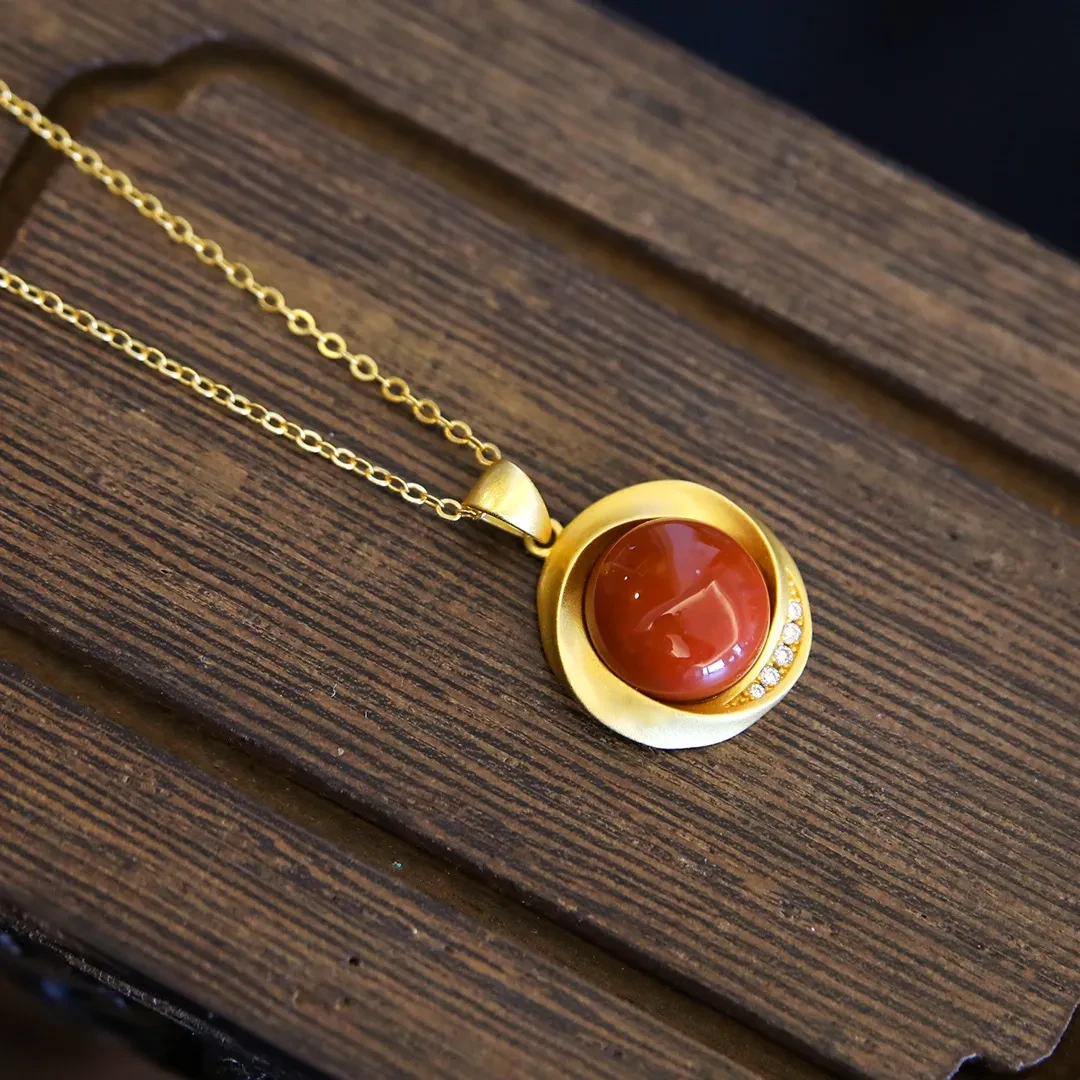 Natural Southern Red Agate Necklace