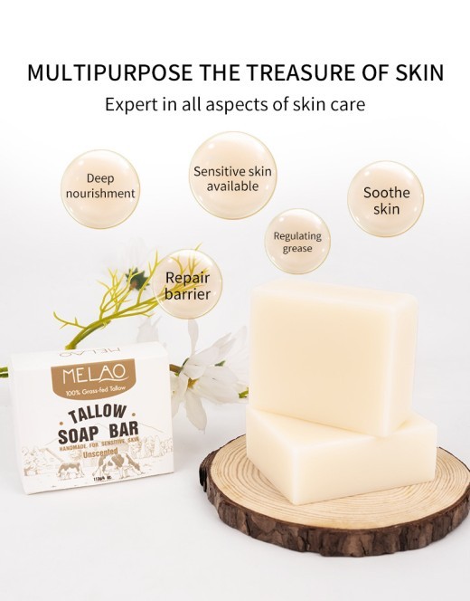 Tallow Soap Handmade Soap Smooth Skin Exfoliating Tallow Skin Care Soap