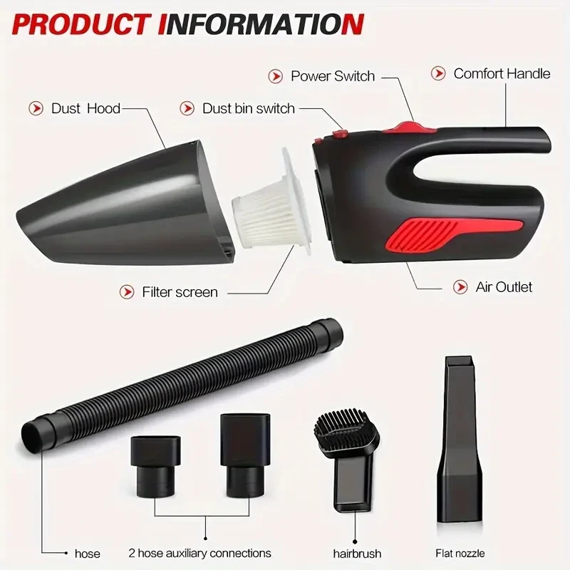 1pc CascadeVac Cordless Handheld Vacuum Cleaner