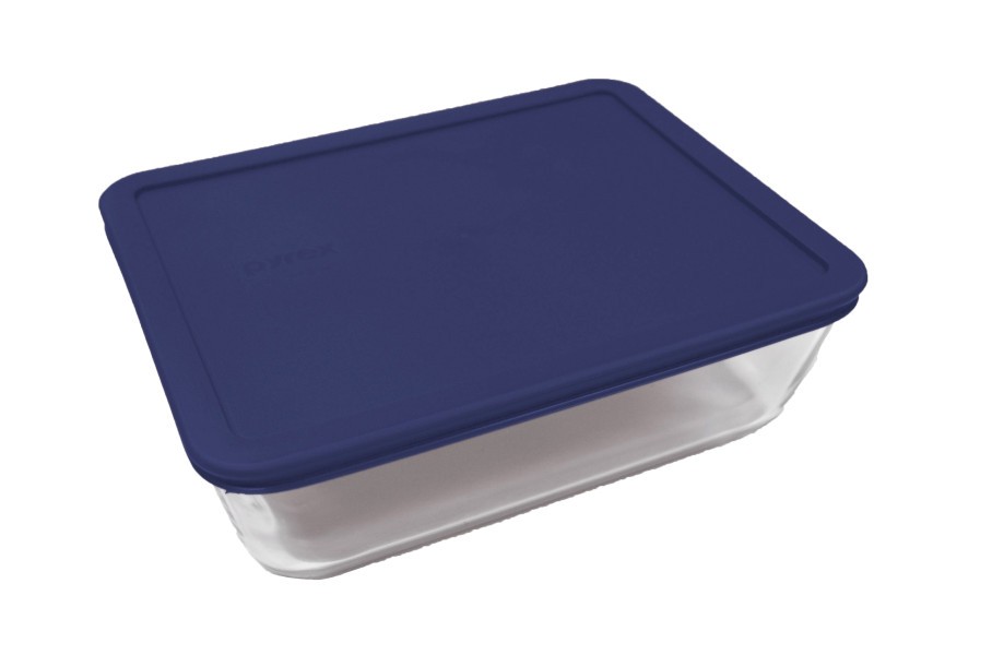 Simply Store 11 Cup Rectangle Container with Blue Lid  - Pyrex