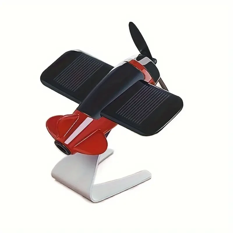 Solar-Powered Aircraft Car Decoration - Creative Interior Accessory & Gift for Car Enthusiasts