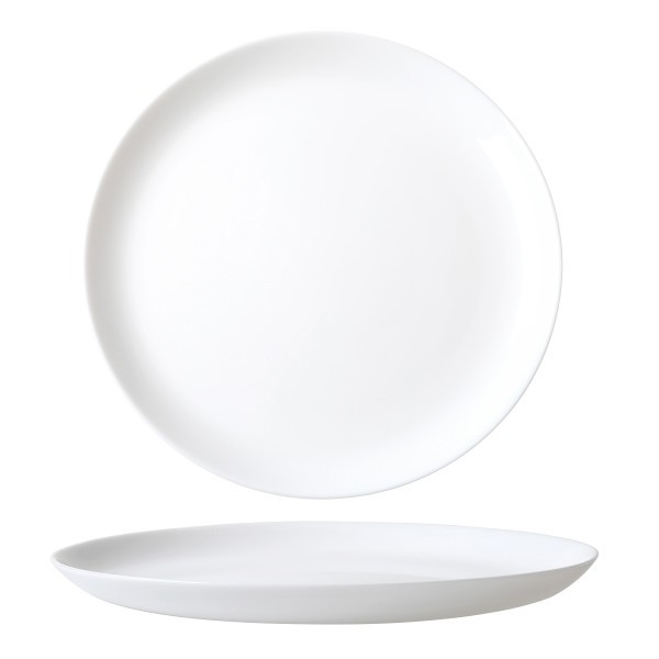 White Coupe Glass Dinner Plate 25cm  - Wiltshire