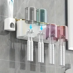 Wall-Mounted Toothbrush Holder with Gargle Cup