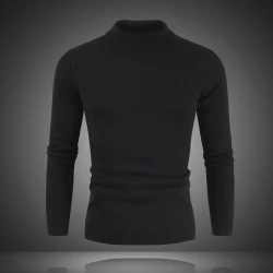 Autumn And Winter New Men's Plus Velvet Thickened Base Sweater