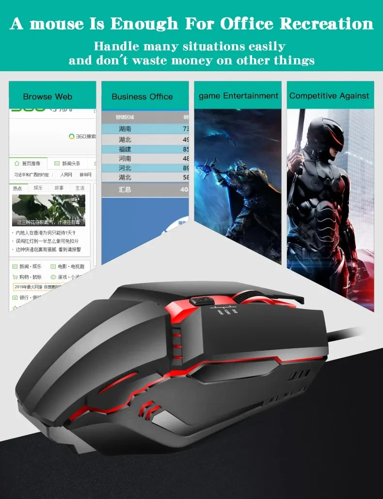 M3 wired mouse