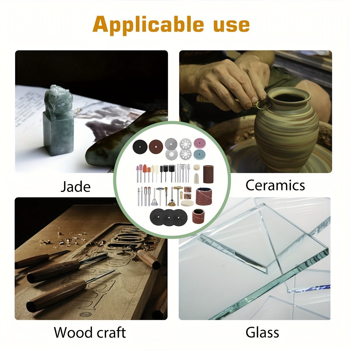 217Pcs Rotary Tool Accessories Kit Comprehensive Set with Grinding Heads, Wool Wheels, Cutting Discs, and More for Versatile Cutting, Grinding, Carving, and Polishing