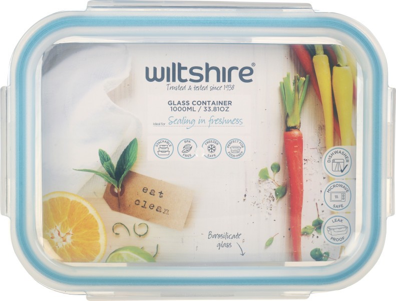 Rectangle Glass Container 1000ml - Wiltshire