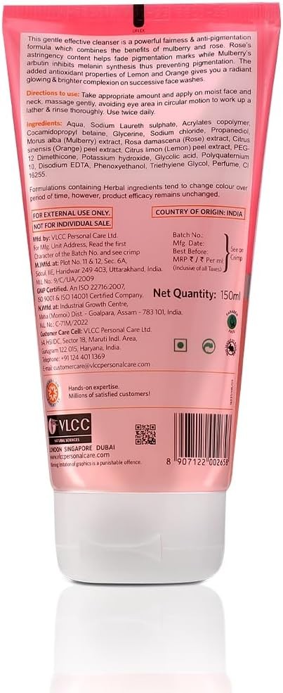 VLCC Mulberry & Rose Fairness Facewash 150 g