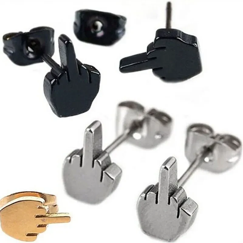 Middle Finger Earrings Finger Earrings