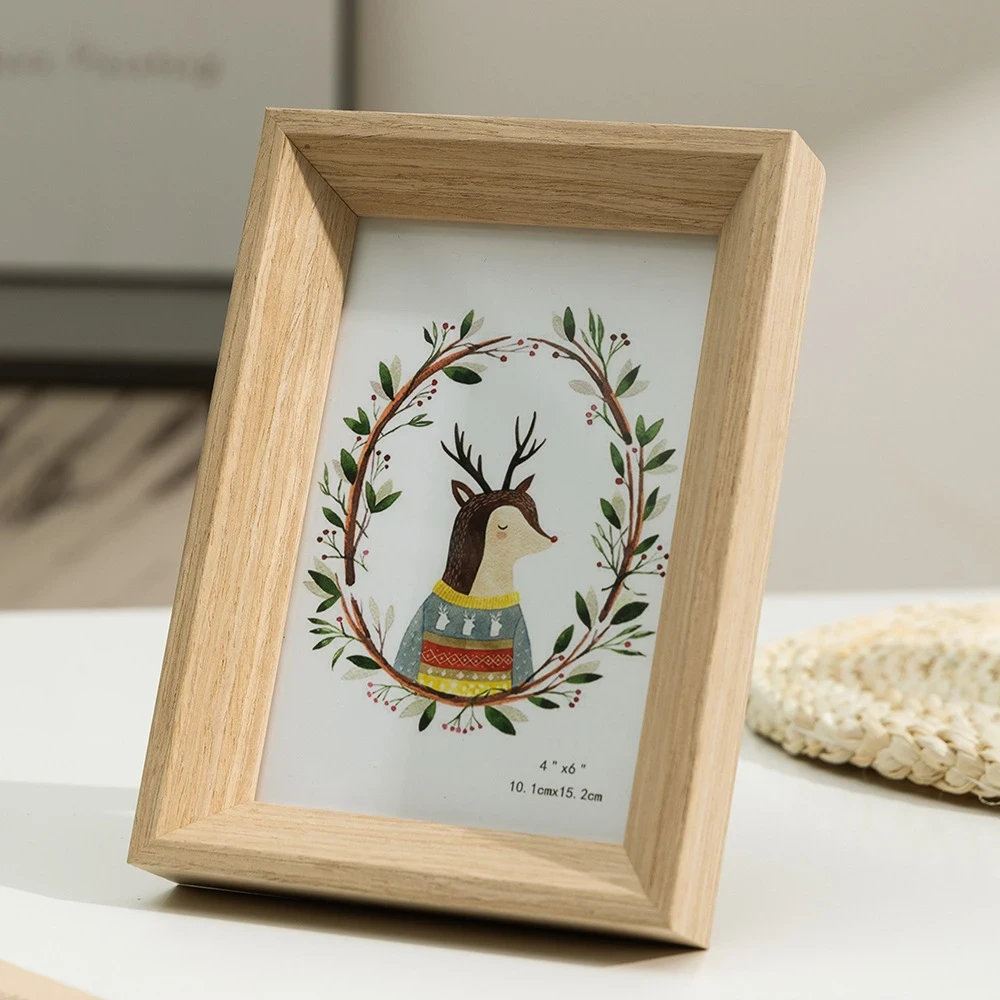 1pc Picture Frame  Pack of Picture Frames with Real Glass, Solid Wood Photo Frame for Table Top Display or Wall Mounted  White