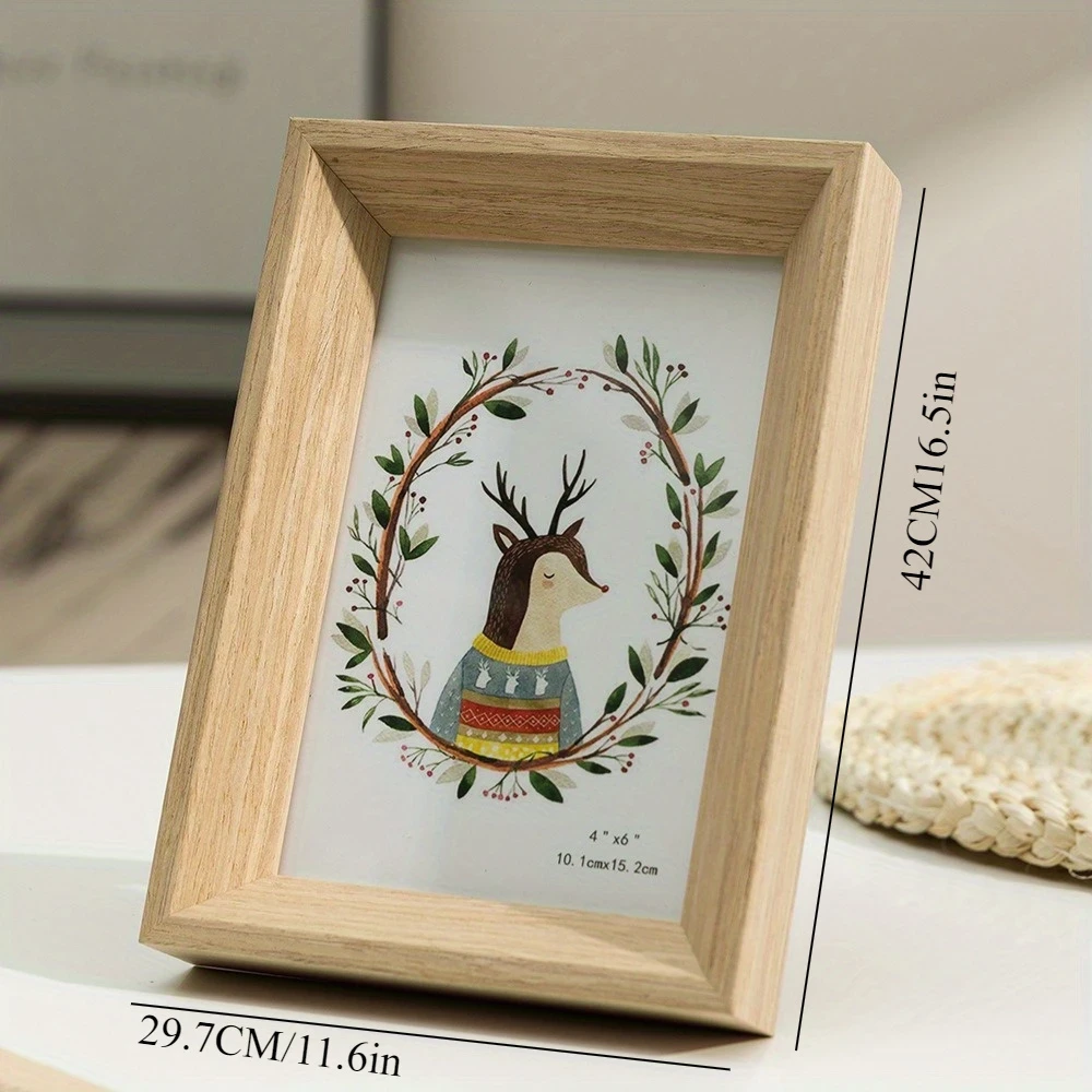 1pc Picture Frame  Pack of Picture Frames with Real Glass, Solid Wood Photo Frame for Table Top Display or Wall Mounted  White
