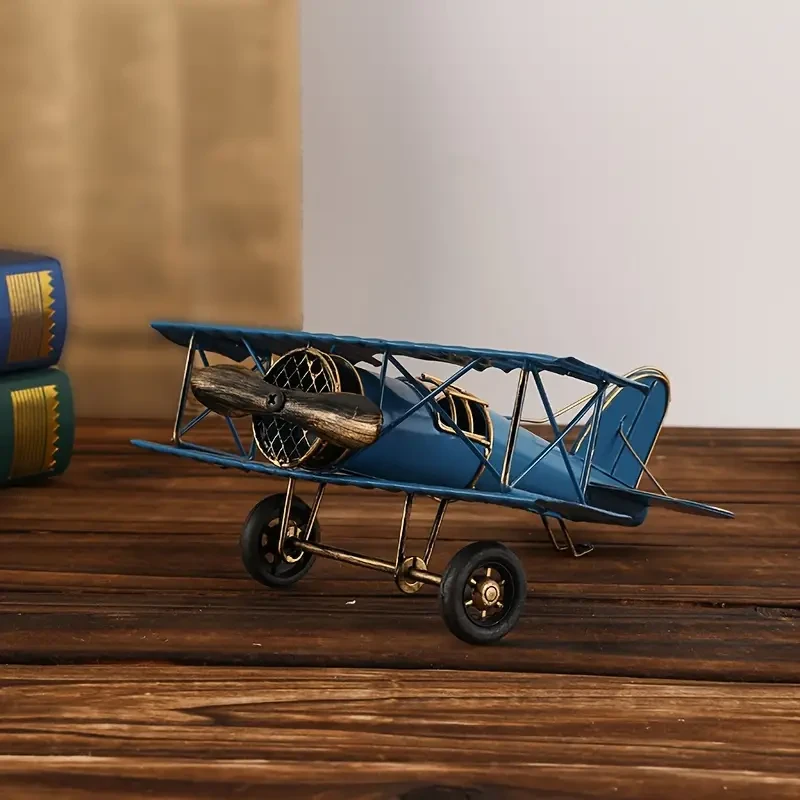 Creative Metal Airplane Toy - Retro Iron Office Desktop Decoration