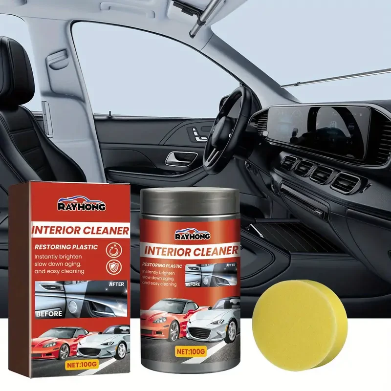 Car Interior Cleaning Paste - Stain Removal, Dashboard Dust Cleaning & Polishing Care