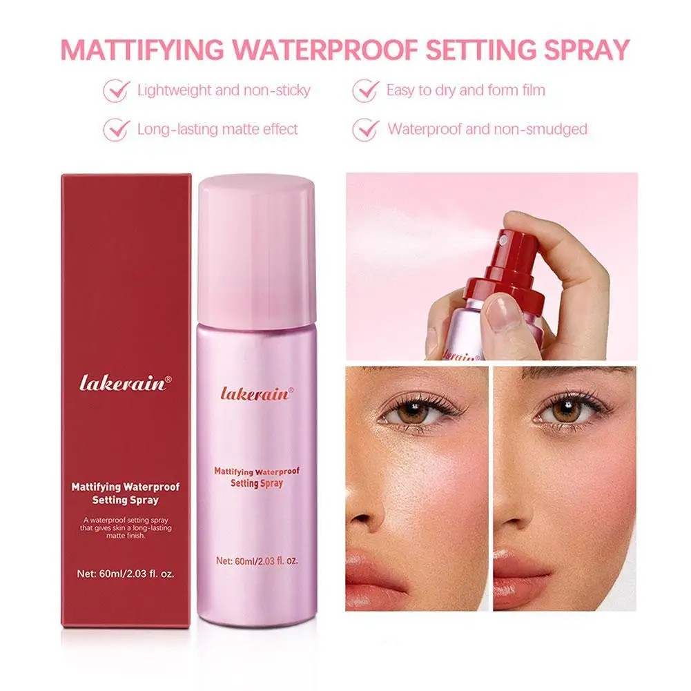 Mattifying Waterproof Setting Spray  Oil Control and Non-Sticky Makeup Fixer