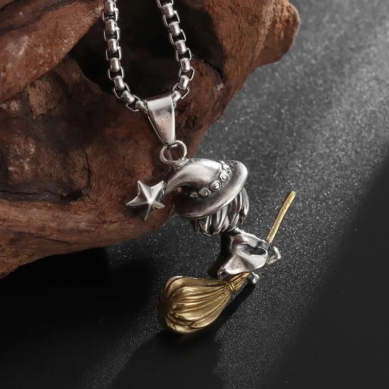 Witch Kweichow Moutai Magic Broom Necklace