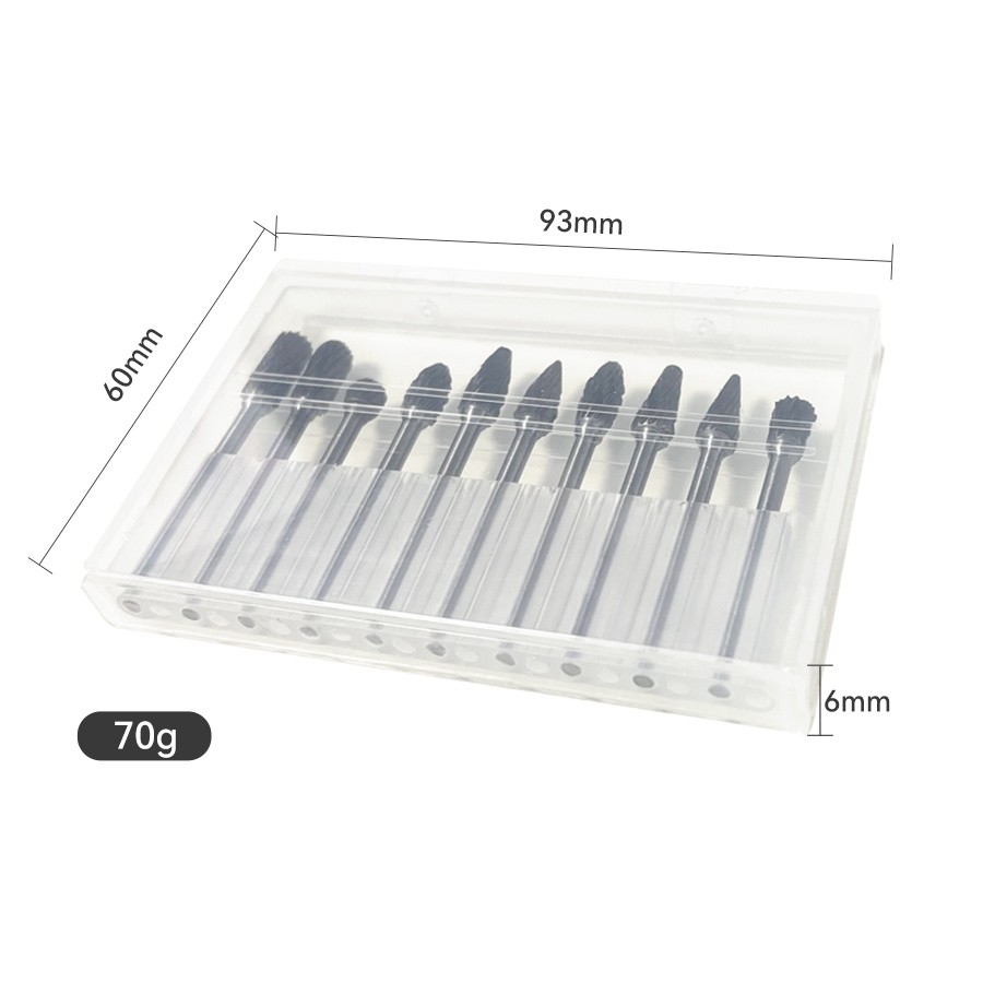 10pcs Double Cut Tungsten Carbide Grinding Bits Set Carbide Deburring Tungsten Steel Grinding Bits Compatible with Rotary Tools
