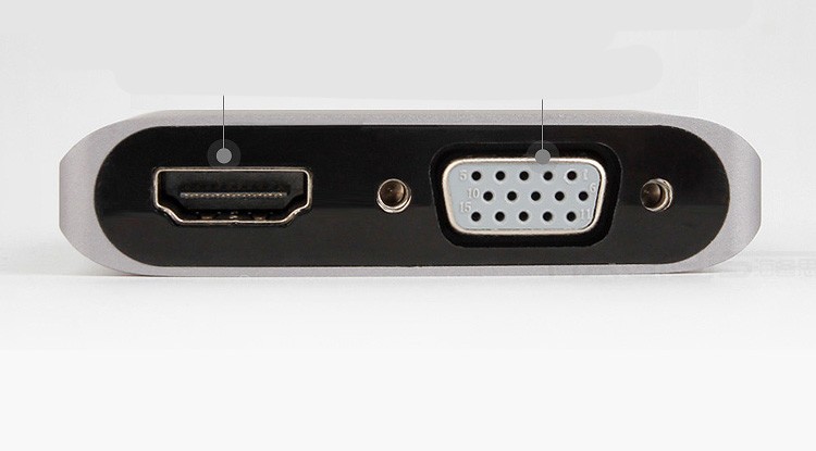 Hagibis USB 3.0 to HDMI-compatible VGA Adapter 4K HD Multi-Display 2in1 USB to HDMI-compatible Converter for Windows 7 8 0 OS
