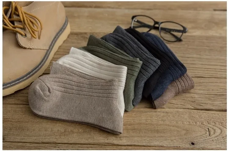 Fall Winter Men Summer Thin Socks 5 Pair Set