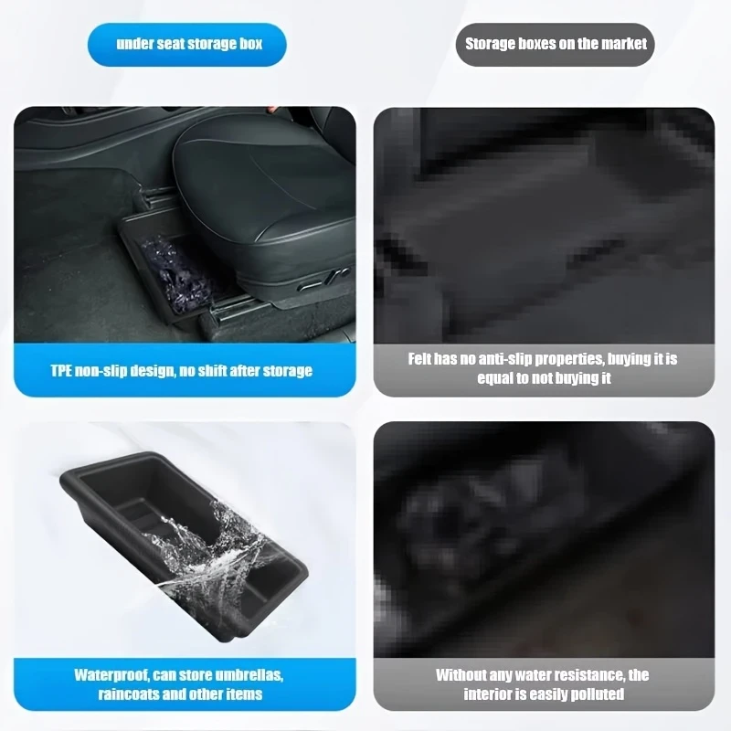2pcs Car Seat Storage Boxes