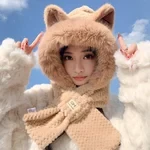Winter Cartoon Hats Scarf 2 in 1 Set