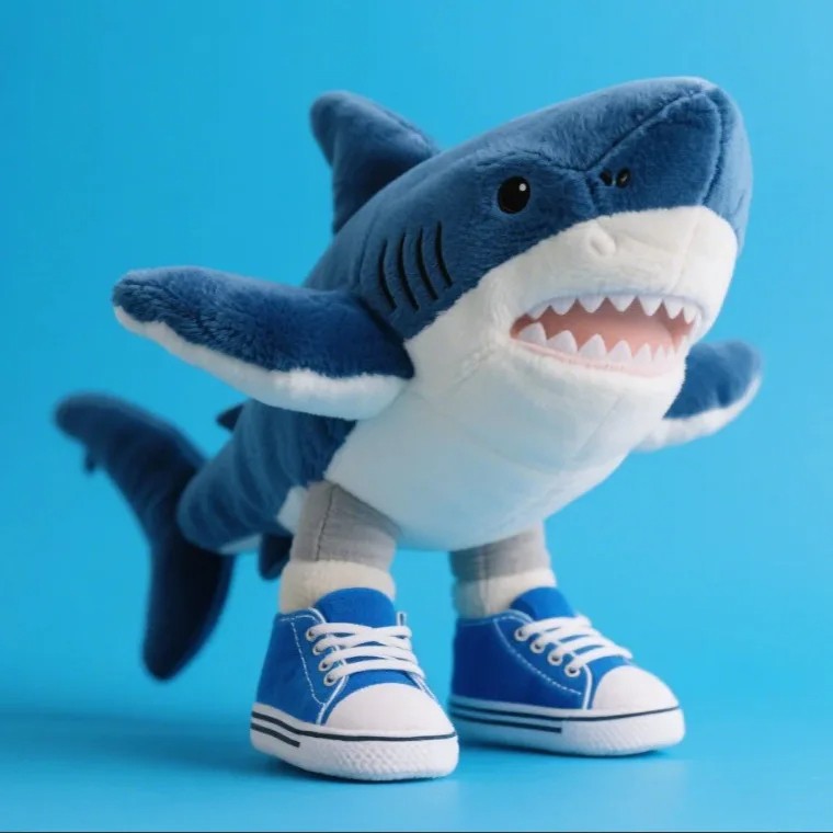 30cm Italian Brainrot Tralalero Tralala Plush Doll - Soft Anime Stuffed Cushion Pillow