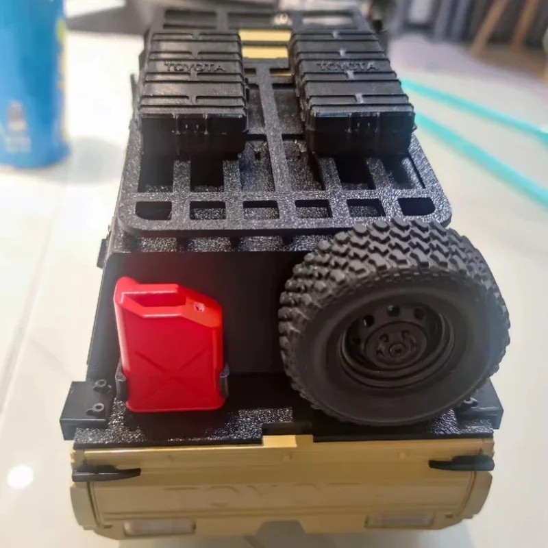 Semi-Trailer Short Trailer Buggy Conversion Hopper Trunk with Tires and Fender for RC Cars MN-82