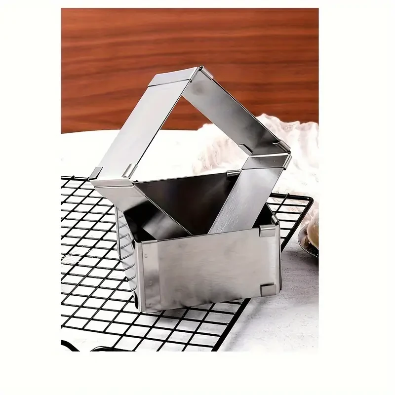 Square Cake Mold Ring, 6-11In Adjustable Stainless Steel Cake Cutter Premium Baking Tool for Professional Results