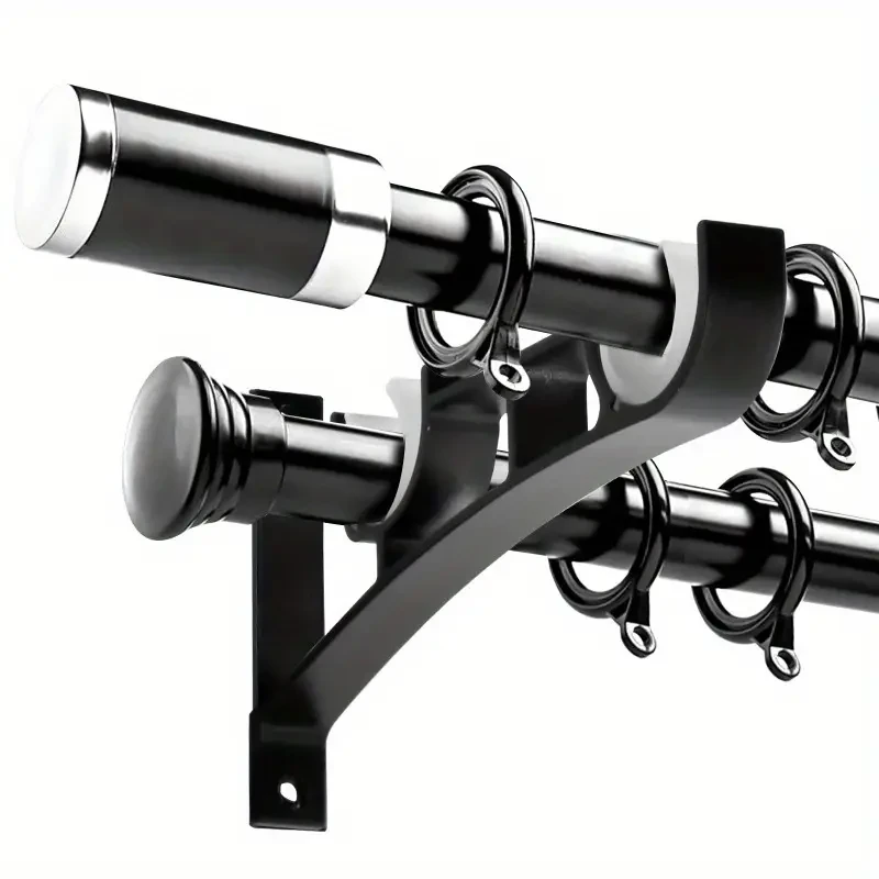 2pcs Aluminum Alloy Pole Brackets with Hooks