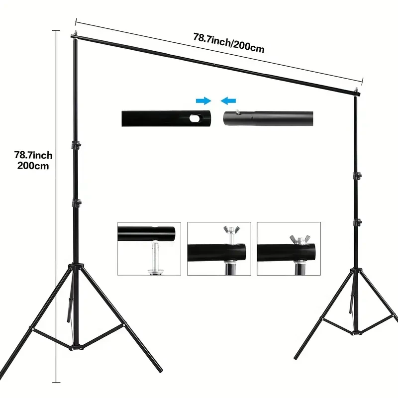 ZOMEI Adjustable Metal Photography Backdrop Stand Kit