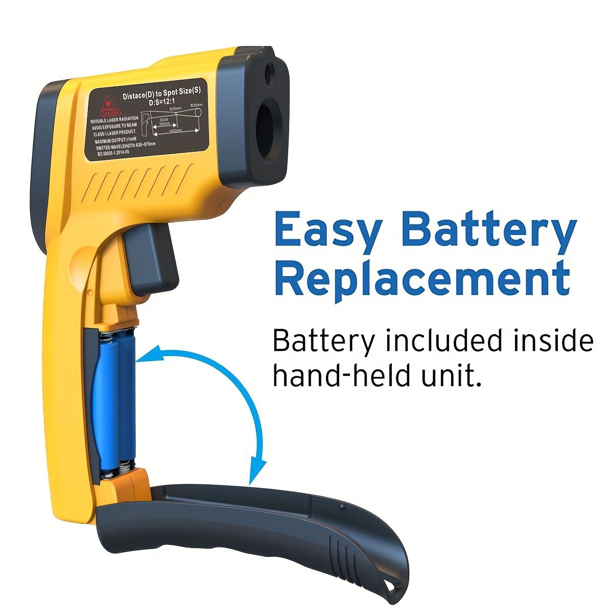 High-Precision Infrared Thermometer for Cooking, Grilling, and Engine Temperatures -58F to 1022F - Accurate and Easy to Use