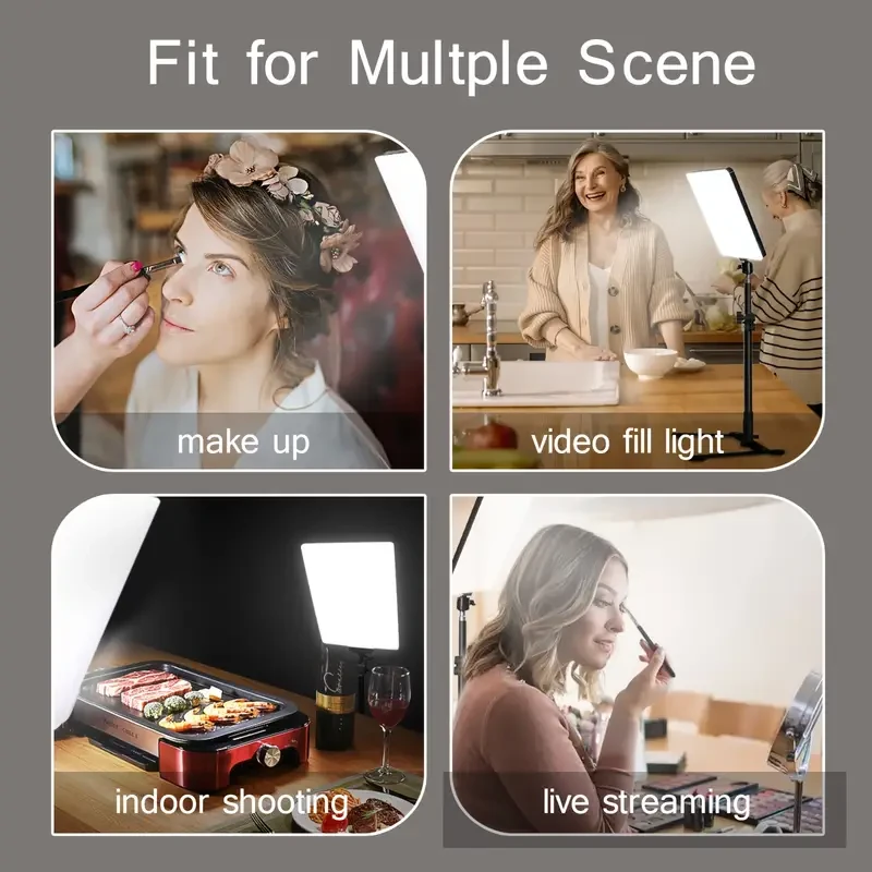 CRI 97 Dimmable LED Selfie Light with Adjustable Stand