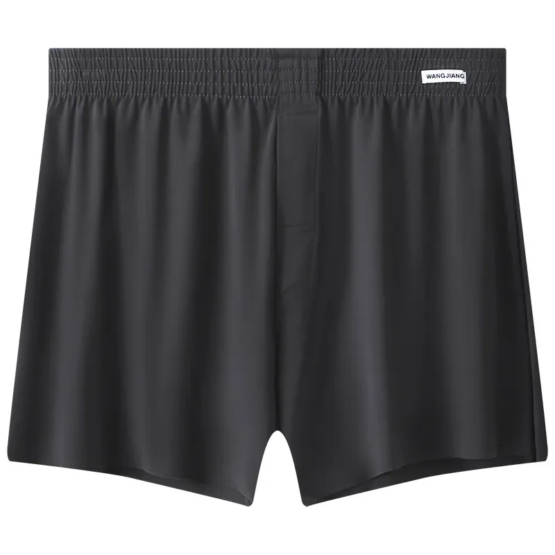 Men's Ice Silk Underwear Plus Size Loose Boxer Dark Gray
