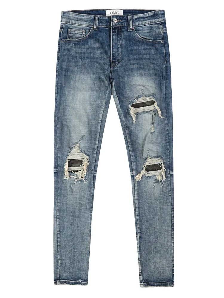 Skinny Biker Jeans Mens