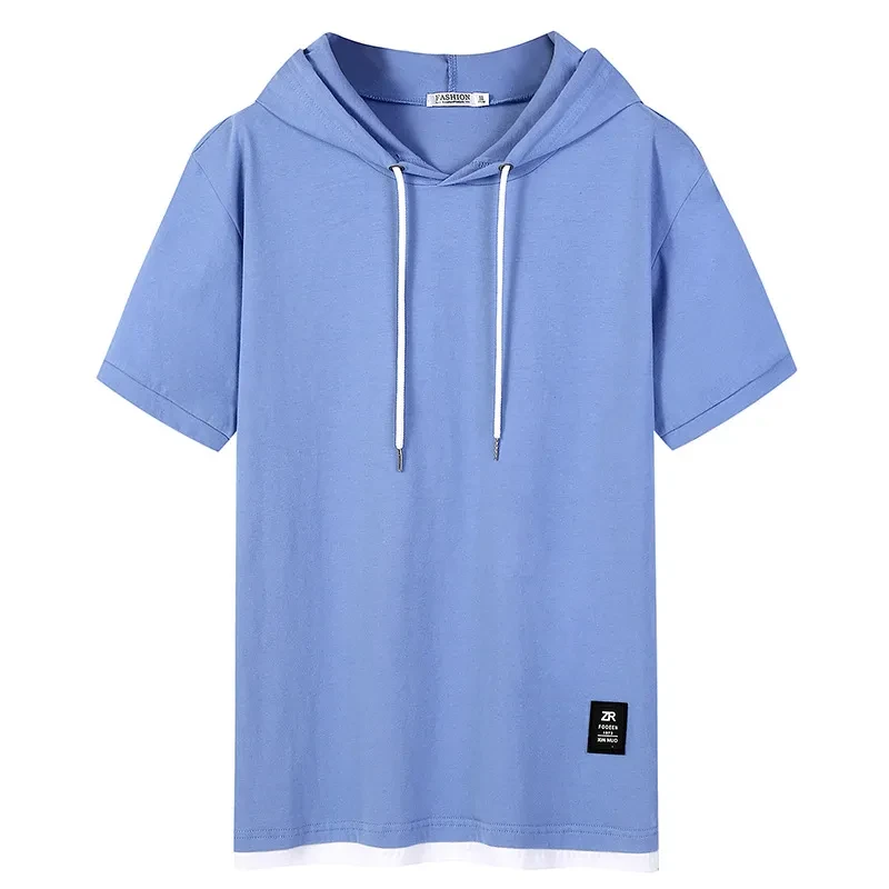 Short Sleeve Hooded T Shirt