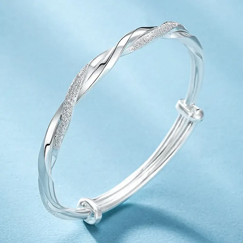 One Piece Simple Cuff Bracelet Mobius Nail Sand Bracelet, Round Bangles, Women's Jewelry, Bracelet Sets, Perfect for Birthdays, Holidays, Mother's Day, and Party Favors