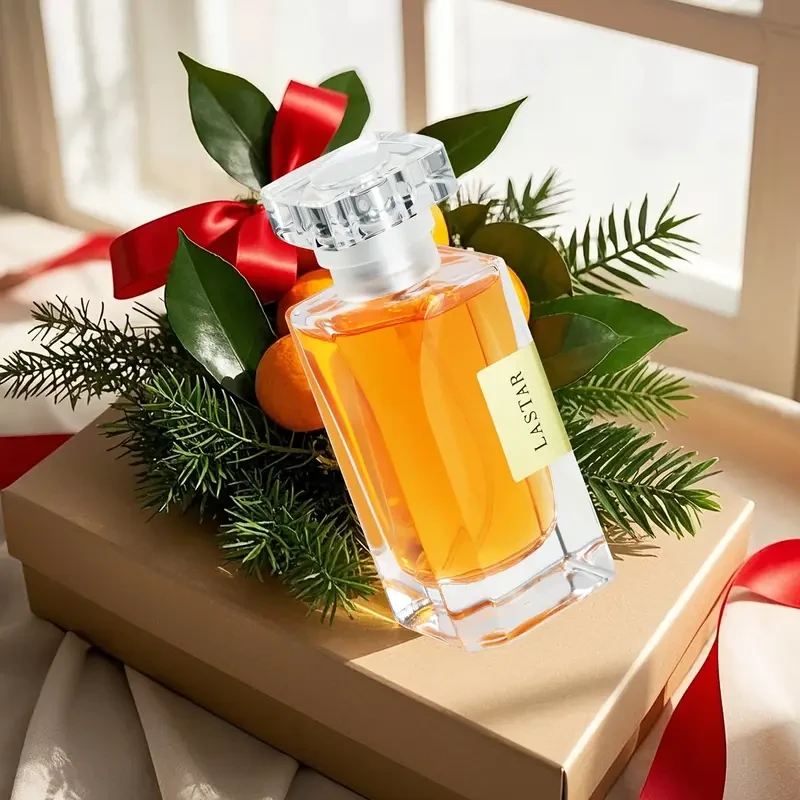 LASTAR 45ml Women's Portable Perfume Double Orange & Jasmine Scent with Amber & Cedar, Long-Lasting Woody Fragrance, Clear Glass Bottle with Metallic Cap, Perfect Gift for Birthdays or Mothers Day, Ideal for Daily Wear and Date Nights