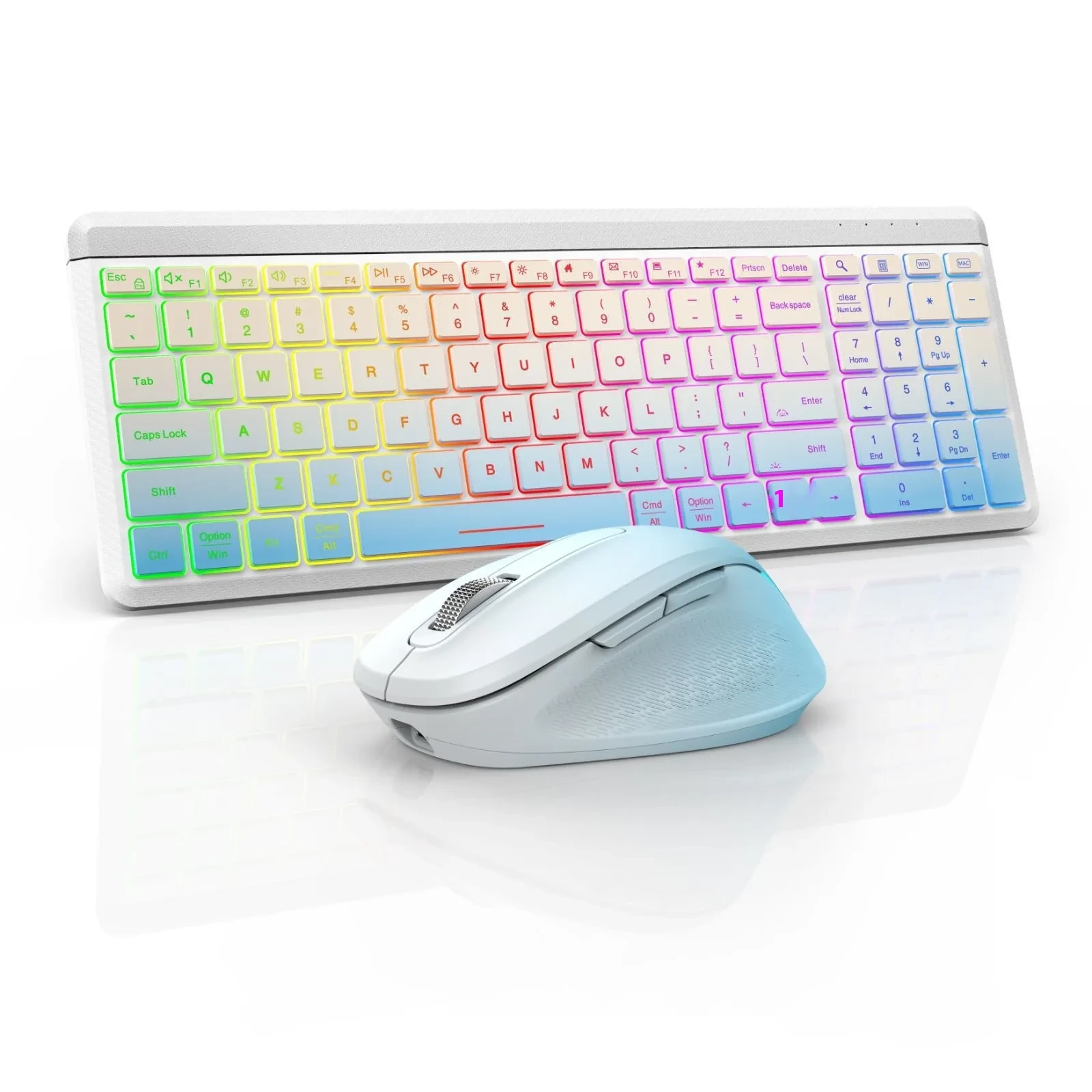 Wireless Bluetooth Dual-mode Charging Keyboard And Mouse Combination Suit Mute Ergonomic