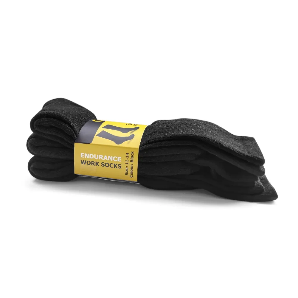 Warm And Moisture-absorbing Mid-tube Solid Color Business Socks 3Pairs black