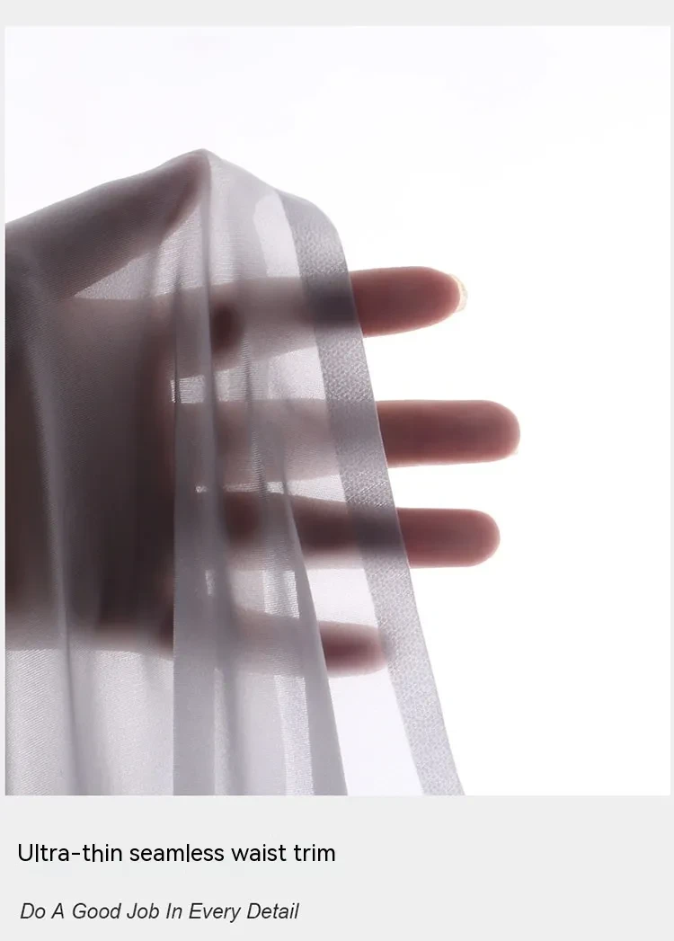 Ultra-thin Transparent Ice Silk Low Waisted Underwear Light Gray