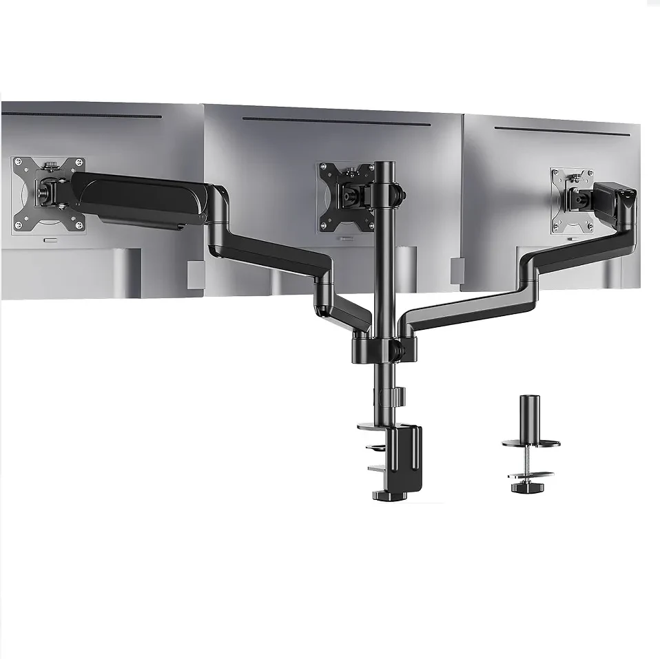 Suitable For 27-inch Screen Three-arm Gas Spring With Advanced Computer Monitor Holder Arm