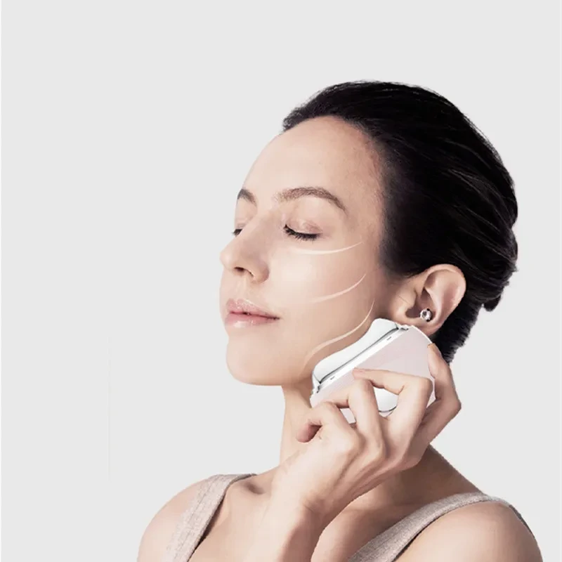 Electric Guasha Massager EMS Face Lifting Remove Edema Firming Skin Clod Heat Body Scraping Therapy Skincare Beauty Device