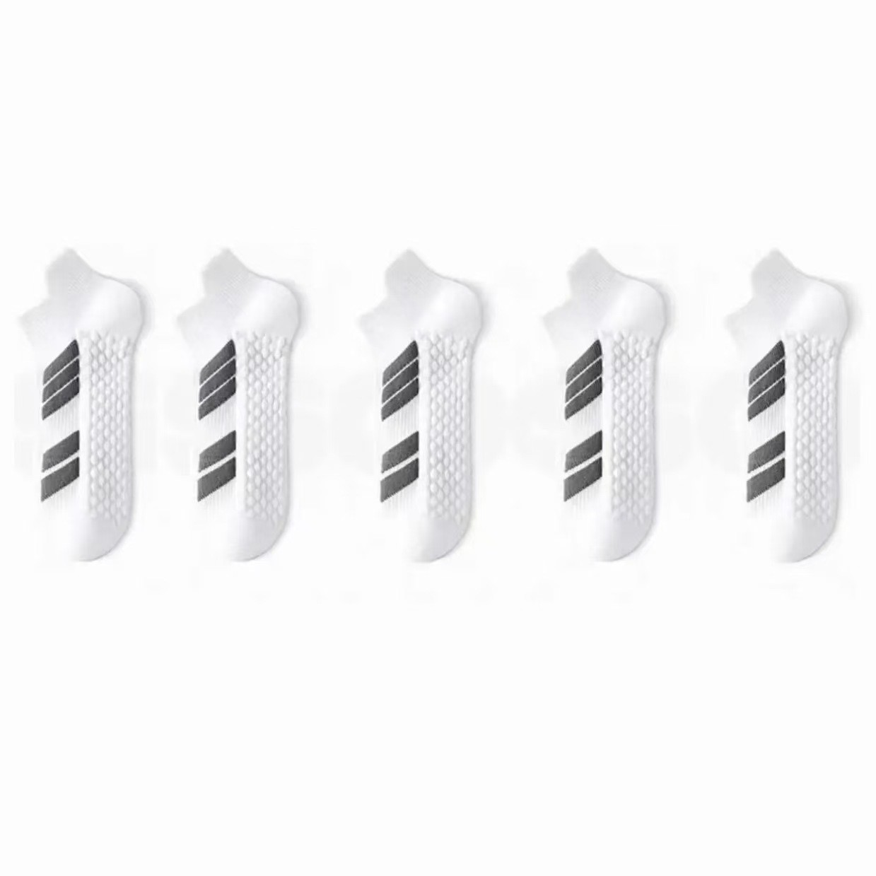 Men's Sports Shock Absorption Anti-skid Anti-sweat Deodorant Socks For Running White