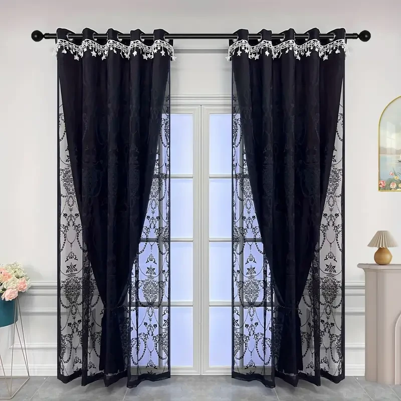 Black Lace Curtains Vintage