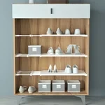 Expandable Closet Tension Shelf Storage Rack for Wardrobe, Kitchen, Bathroom