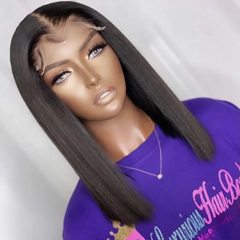 Double Drawn Bone Straight Human Hair Wigs