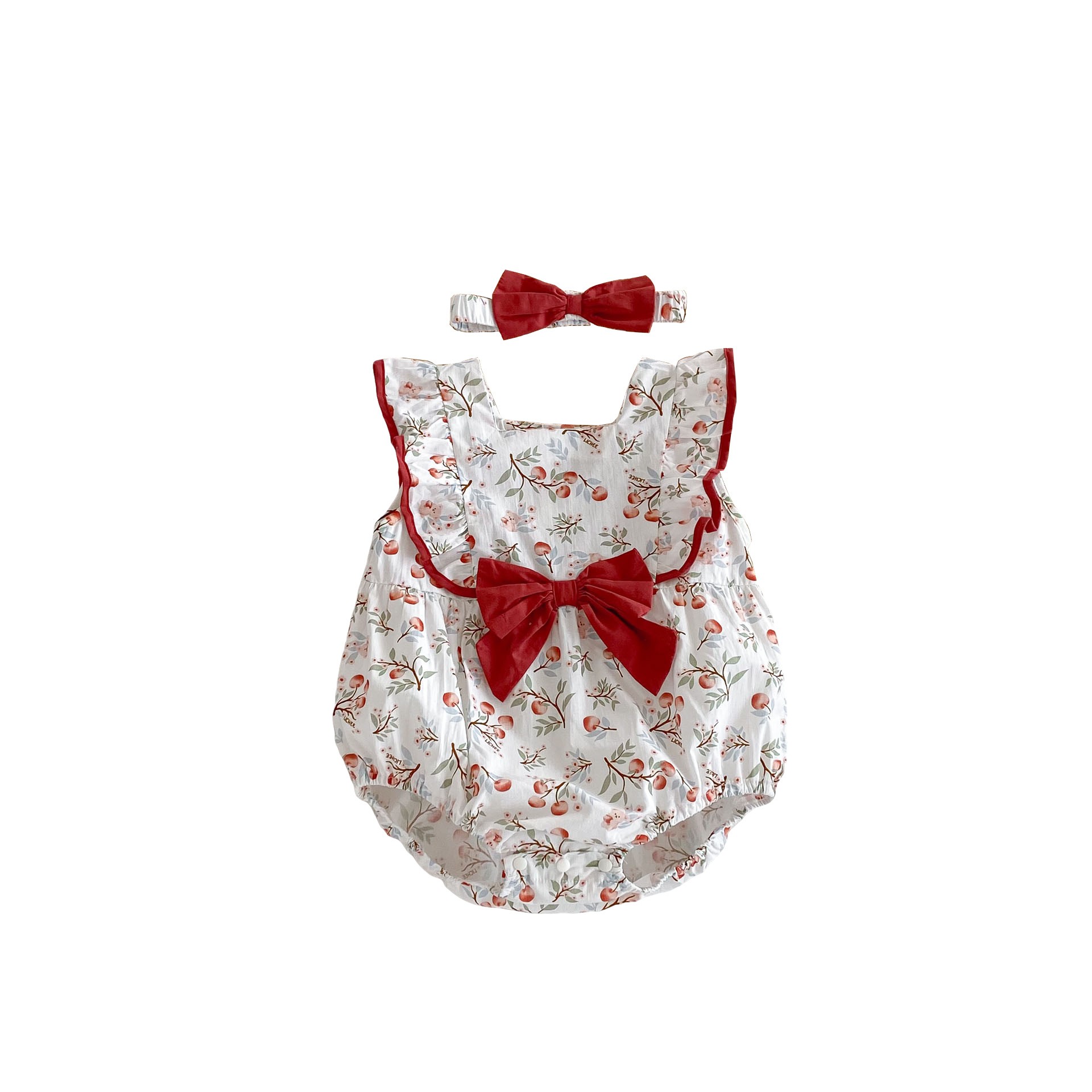 Sleeveless Pastoral Style Baby Girl Jumpsuit