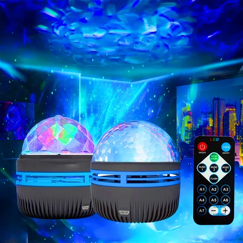 2 in 1 Northern Lights and Ocean Wave Projector - With 14 Light Effects